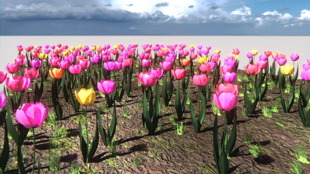 randomly colored tulips preview image 2